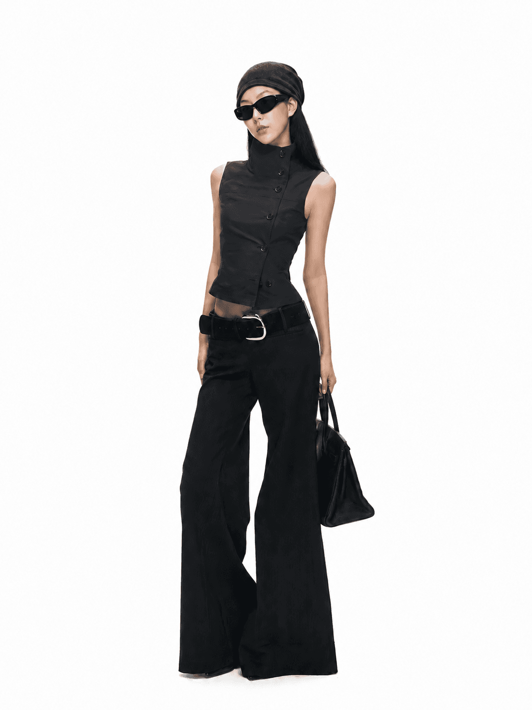Asymmetric Collar Vest