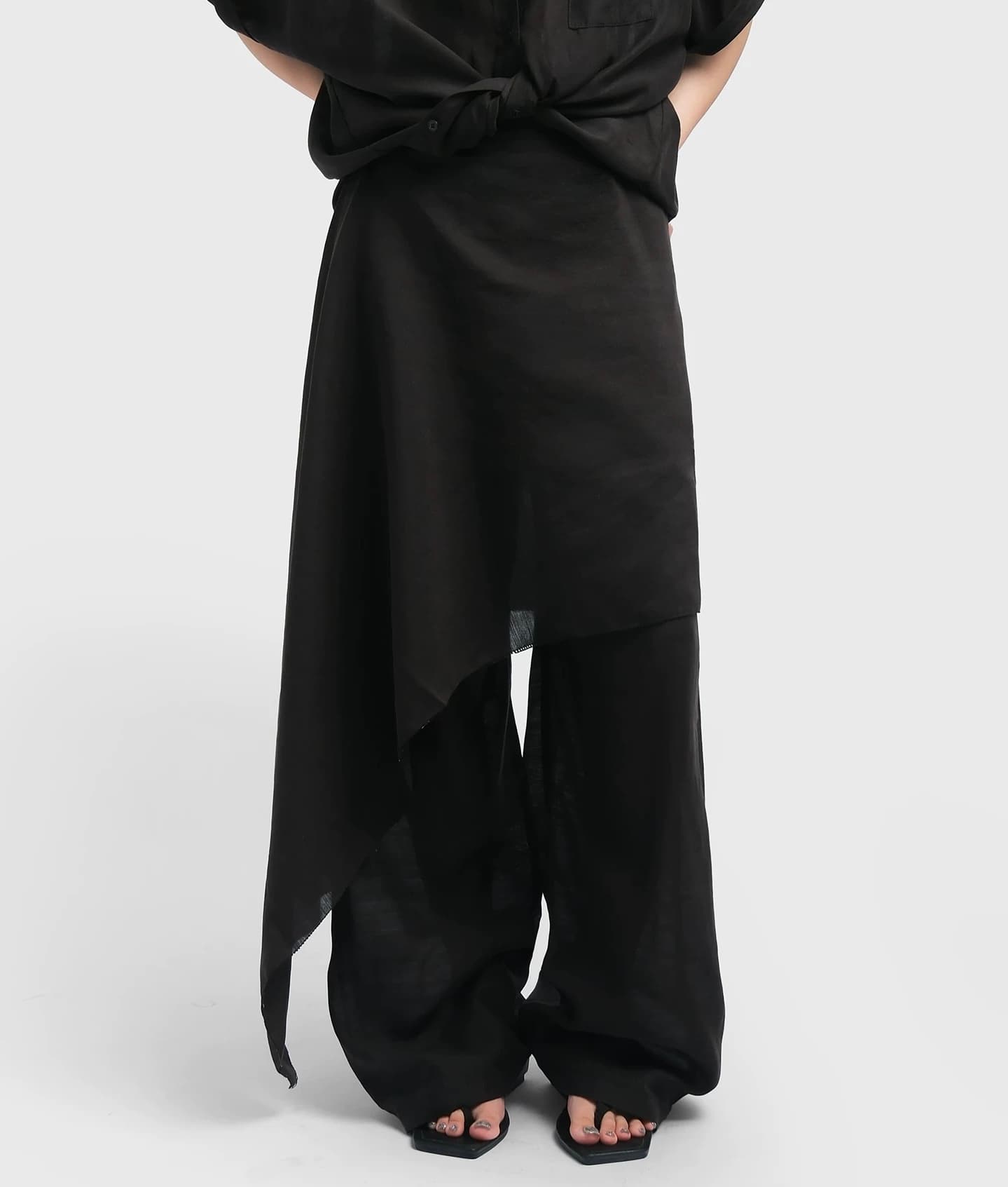 Asymmetric Overlay Trousers